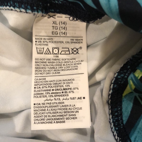 NWT Old Navy Girls Mid-Rise Elevate Leggings Size XL 14-16 tropical 🌴 - Picture 14 of 16